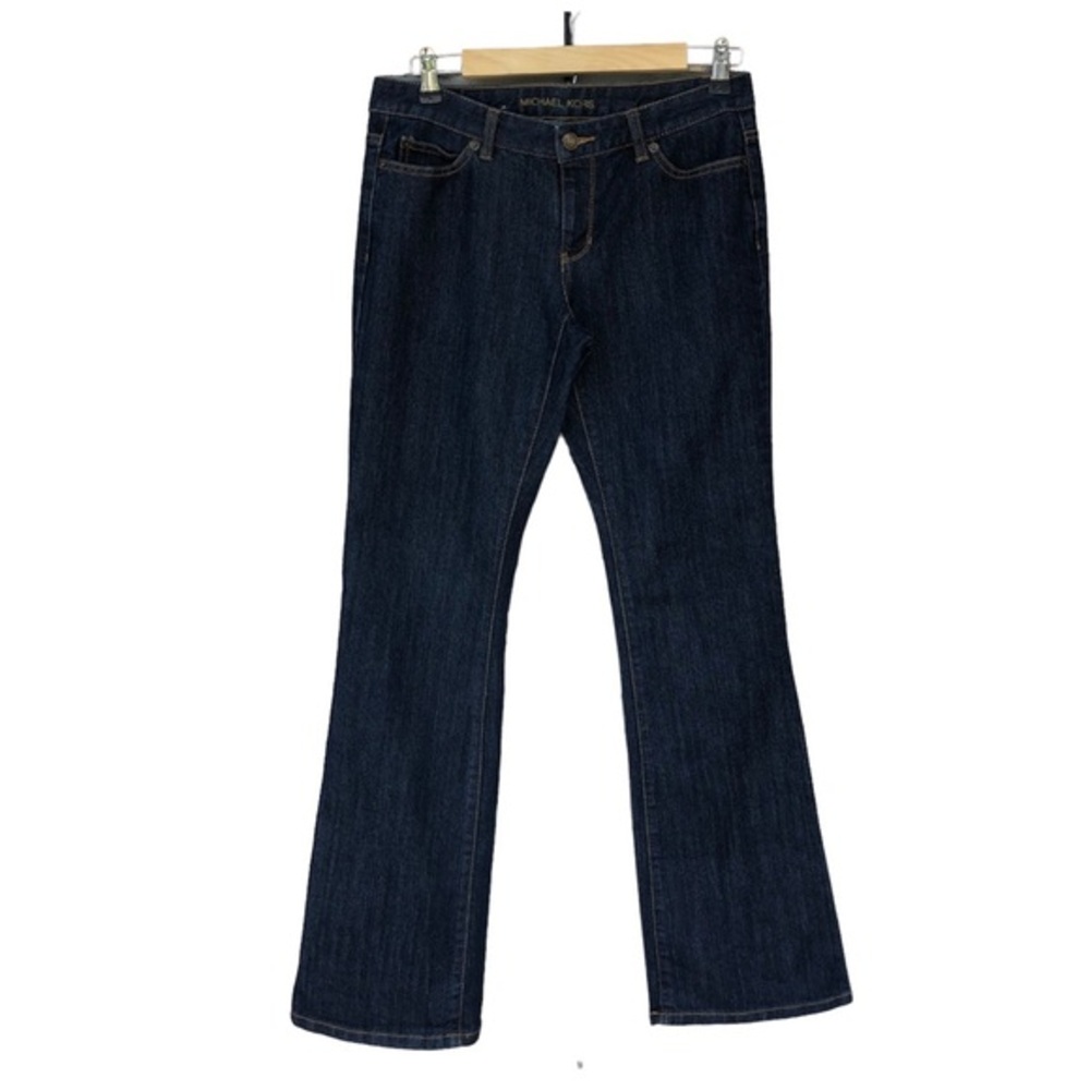 Michael Kors Cotton Blend Dark Wash Mid Rise Boot Cut Jeans‎ 4
